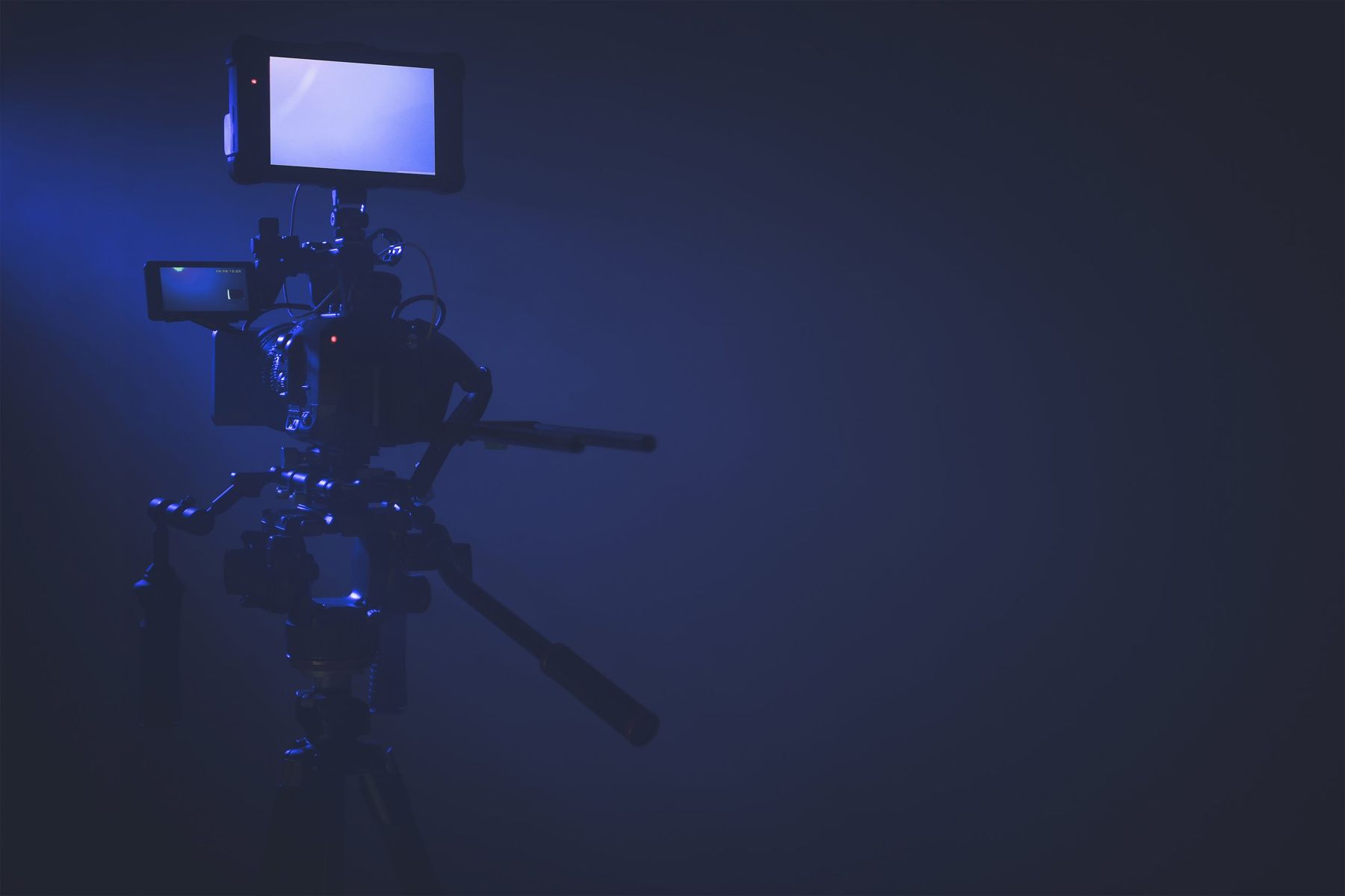 Cinema camera on set